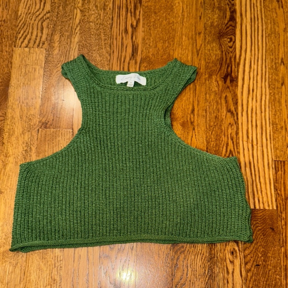 Emory Park Women’s Green Knit Tank Top Size Medium